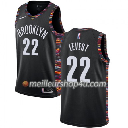 Maillot Basket Homme Brooklyn Nets Caris LeVert 22 2018-19 Nike City Edition Noir Swingman